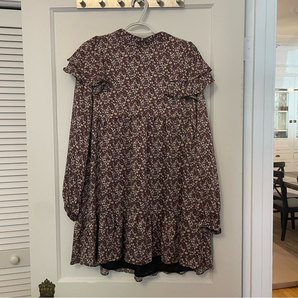 Zara Floral Brown Dress